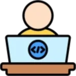 website development developer working on a laptop.