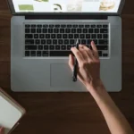 work in laptop of website